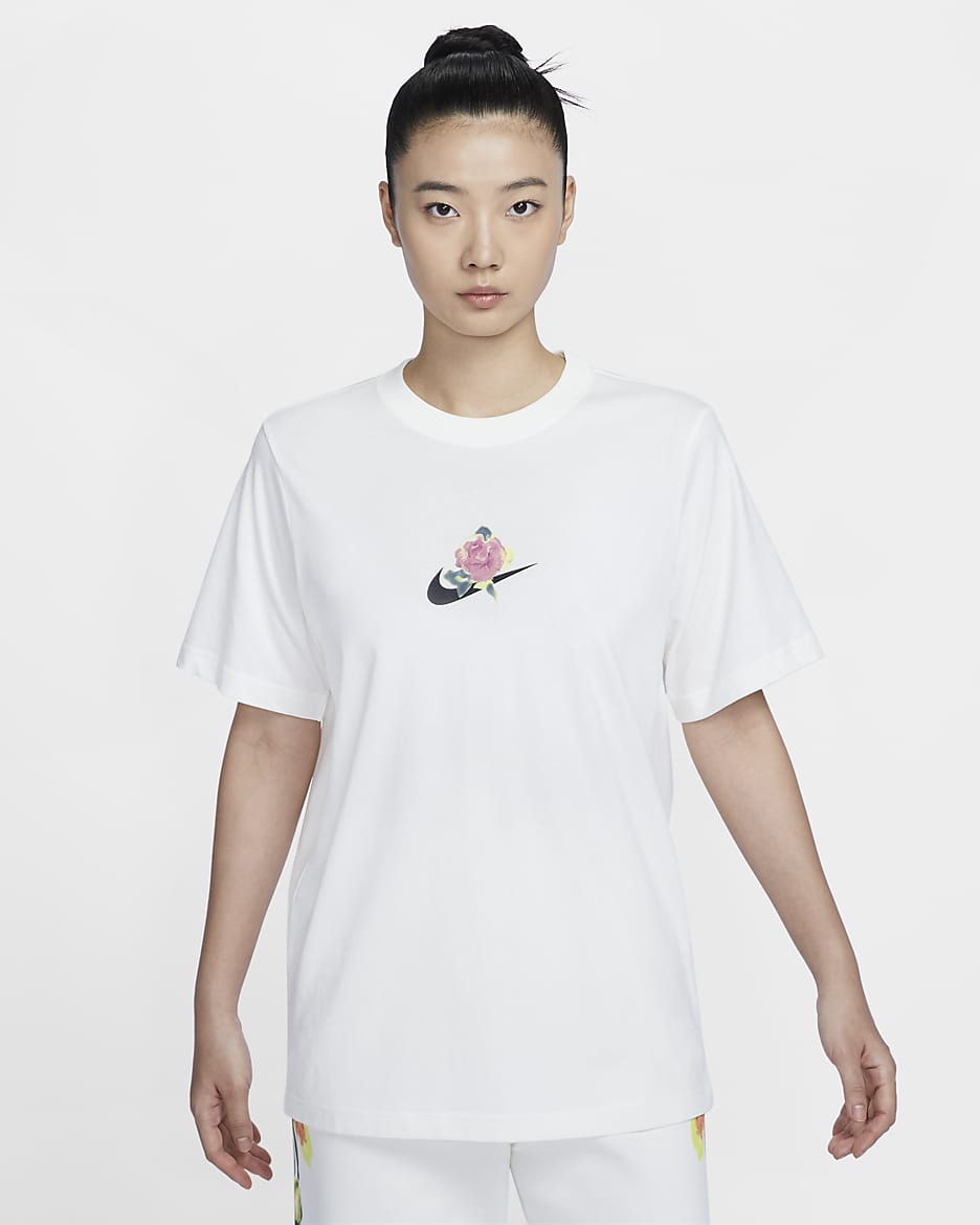 Nike floral shirt womens best sale